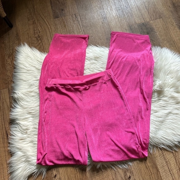 LUCY IN THE SKY Hot Pink Spilt Leg Pant - Picture 5 of 8